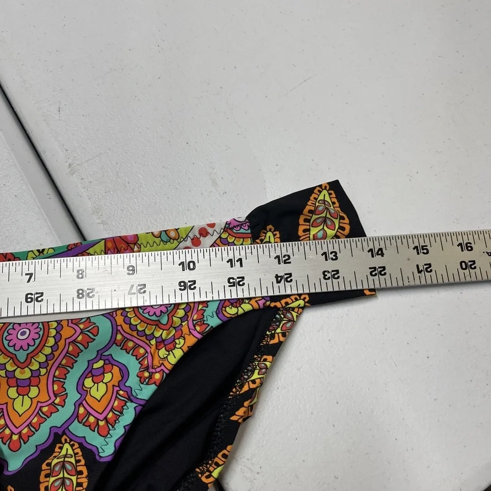 Trina Turk Bikini Vibrant Colorful Swimsuit Halter Tie Resort Beach Vacation - Picture 10 of 13